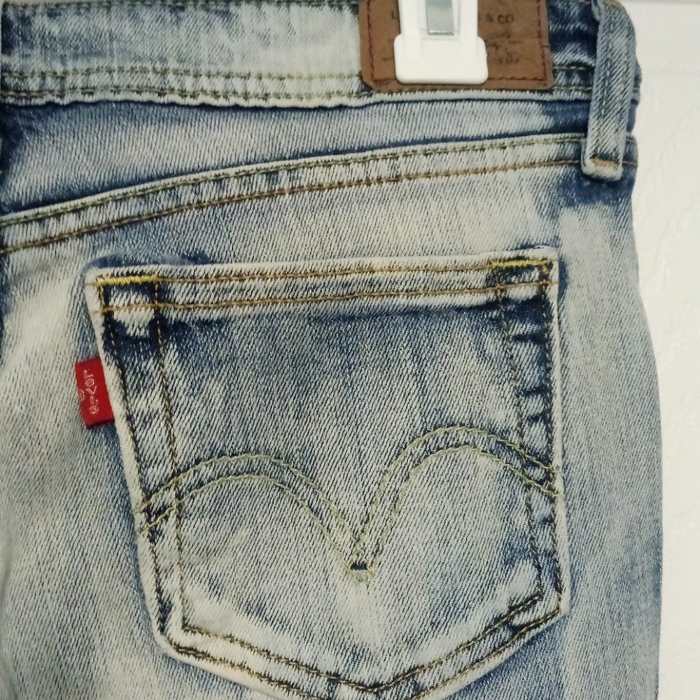 Levi's White Washed Super Low Jeans Size 9
